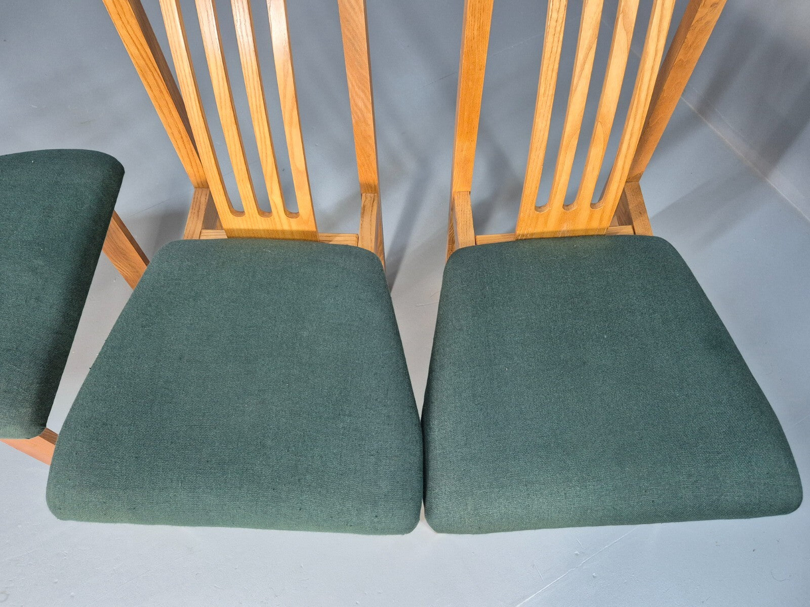 6 Vintage John Barnard Dining Chairs in Ash and Green Modern Design EB9676 MDIN - UKDK FURNITURE