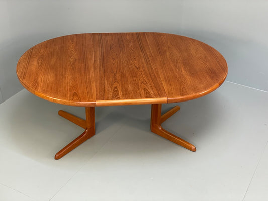 Teak Extending Round Dining Table Vintage Danish Skovby Retro 1970s EB9754 MWOO - UKDK FURNITURE