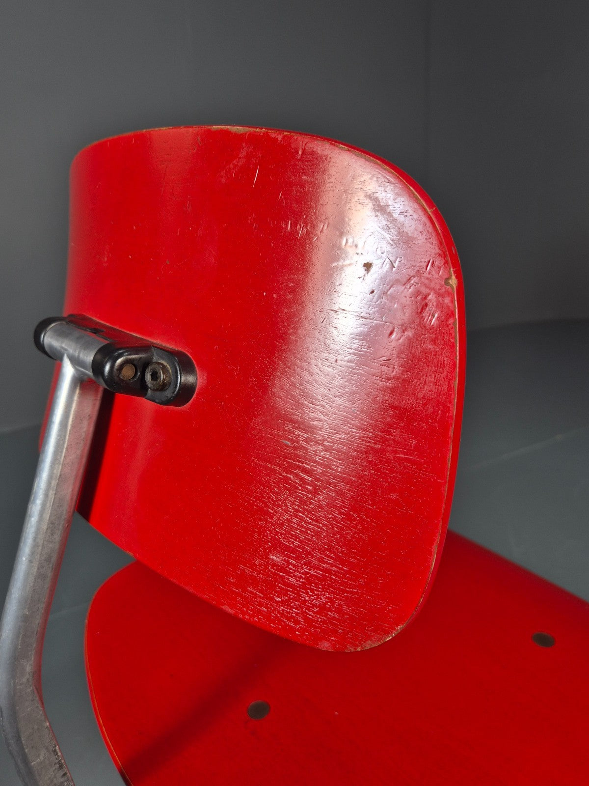 1960s Kevi Task Desk Chair Jorgen Rasmussen MCM Danish Retro Red EB10814 MSWI12