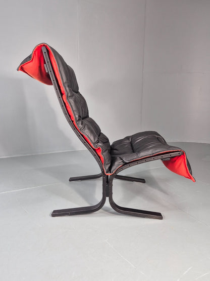 Mid Century Siesta Lounge Chair 1980s Vintage Norway Westnofa Retro EB9907 MBEN6