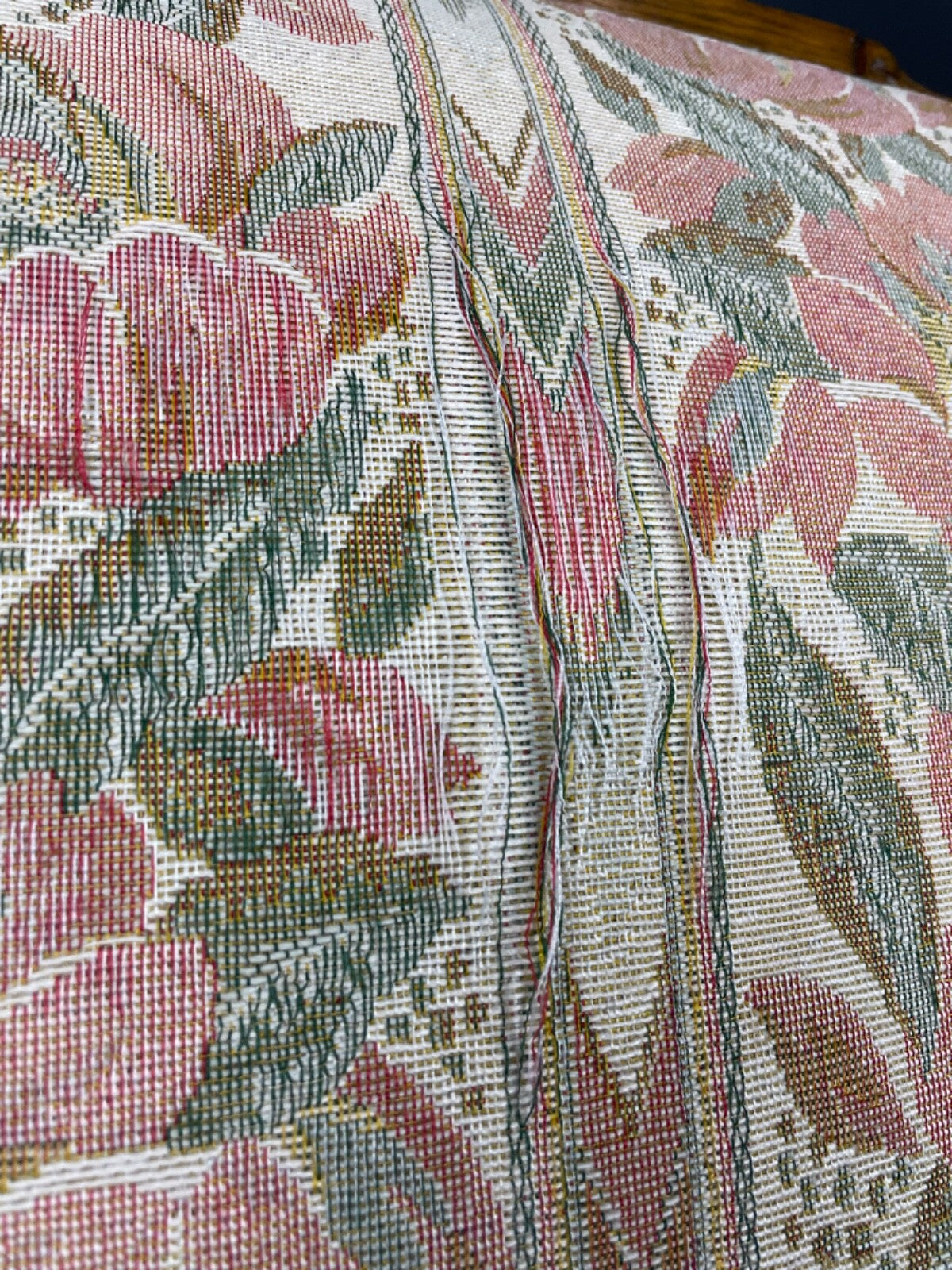 Danish Upholstered Armchair Circa 1930s Oak Framed Floral Retro EB4510 VCAR6