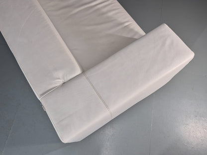 Frighetto Four Seater Settee White Leather Modern Design  EB10626 M4SS16