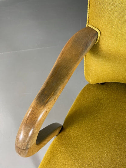 Vintage Danish Elbow Chair Green Beech Frame Retro MCM EB6756 MNOR - UKDK FURNITURE