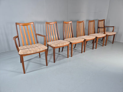 6 G Plan Dining Chairs High Back Fresco Range Red Badge 1980s Retro EB11251 VDIN0