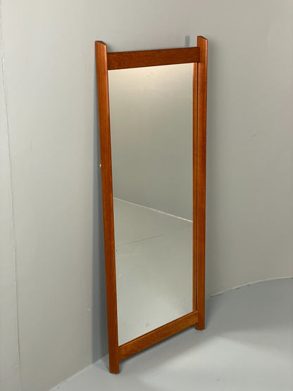 Vintage Teak Wall Mirror - 1960s Danish Mid Century Design EB10865 MWOO0