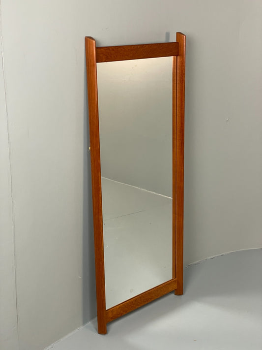 Vintage Teak Wall Mirror - 1960s Danish Mid Century Design EB10865 MWOO0