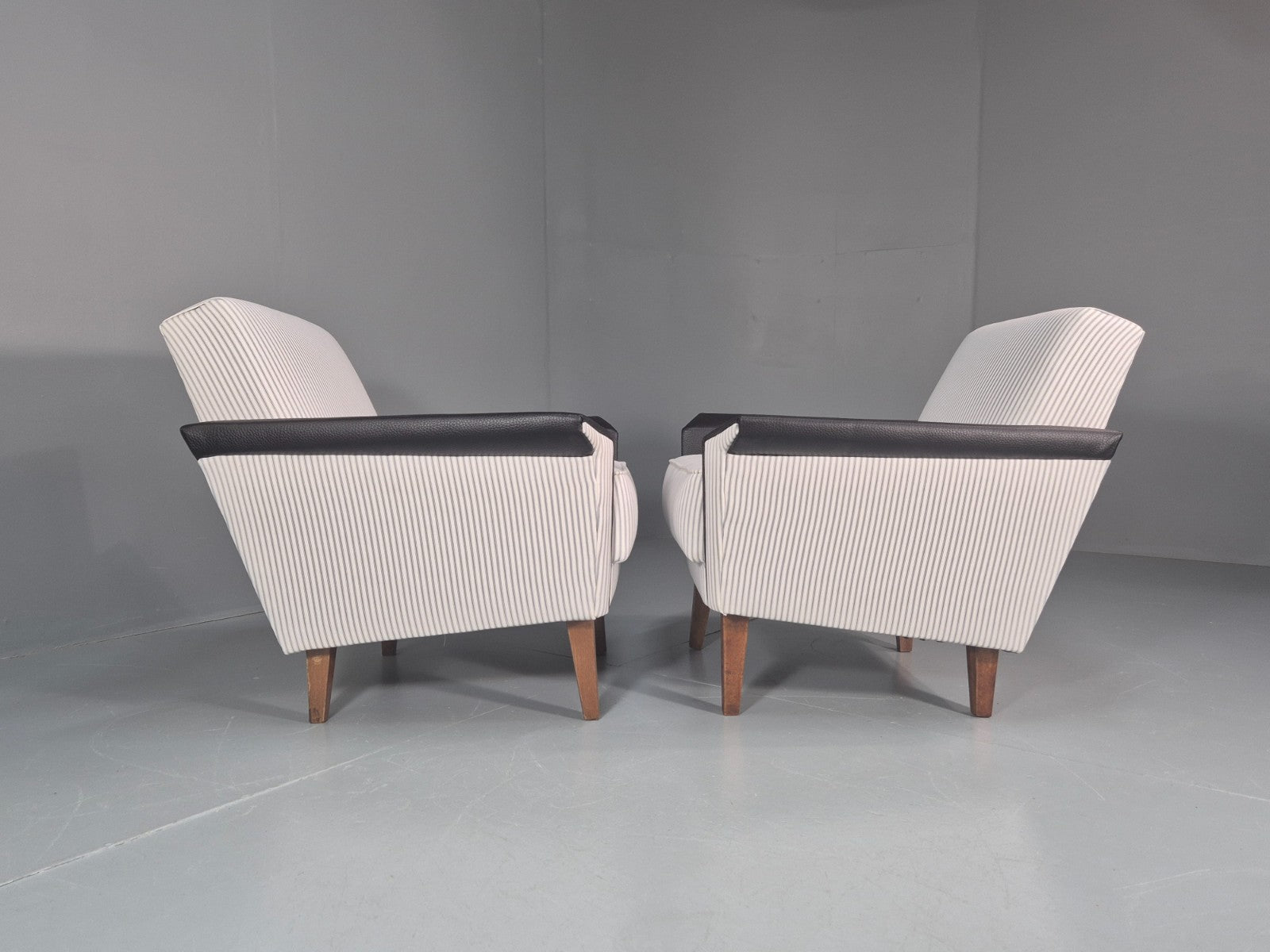 2 Mid Century Lounge Chairs Vintage Danish 1950s New Upholstery  EB10982 MNOR12