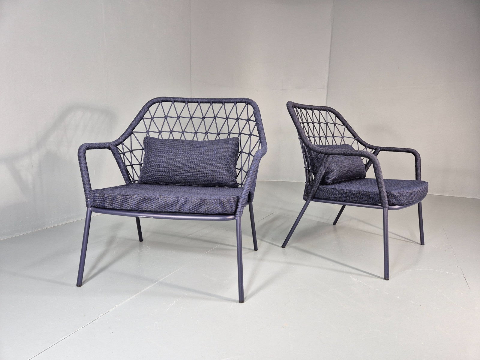 2 Pedrali Panarea 3679 Chairs Modern Design Blue Italian  EB11430 MNOR2