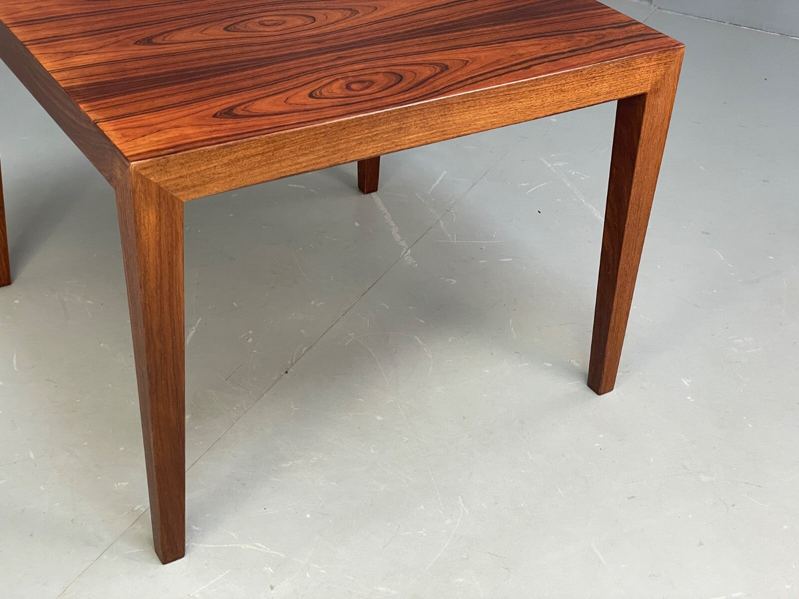Vintage Danish Square Coffee Table By Haslev Retro 1960s Darkwood EB8801 MWOO - UKDK FURNITURE