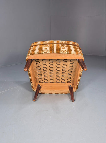 Retro Tub Lounge Chair Vintage Denmark 1960s Orange and Cream  EB10735 VCLO7