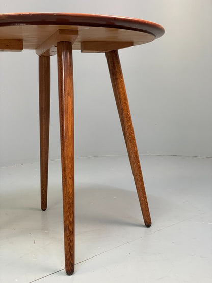 Vintage Round Walnut Coffee Table Side Table Mid Century Retro EB9428 MWOO - UKDK FURNITURE
