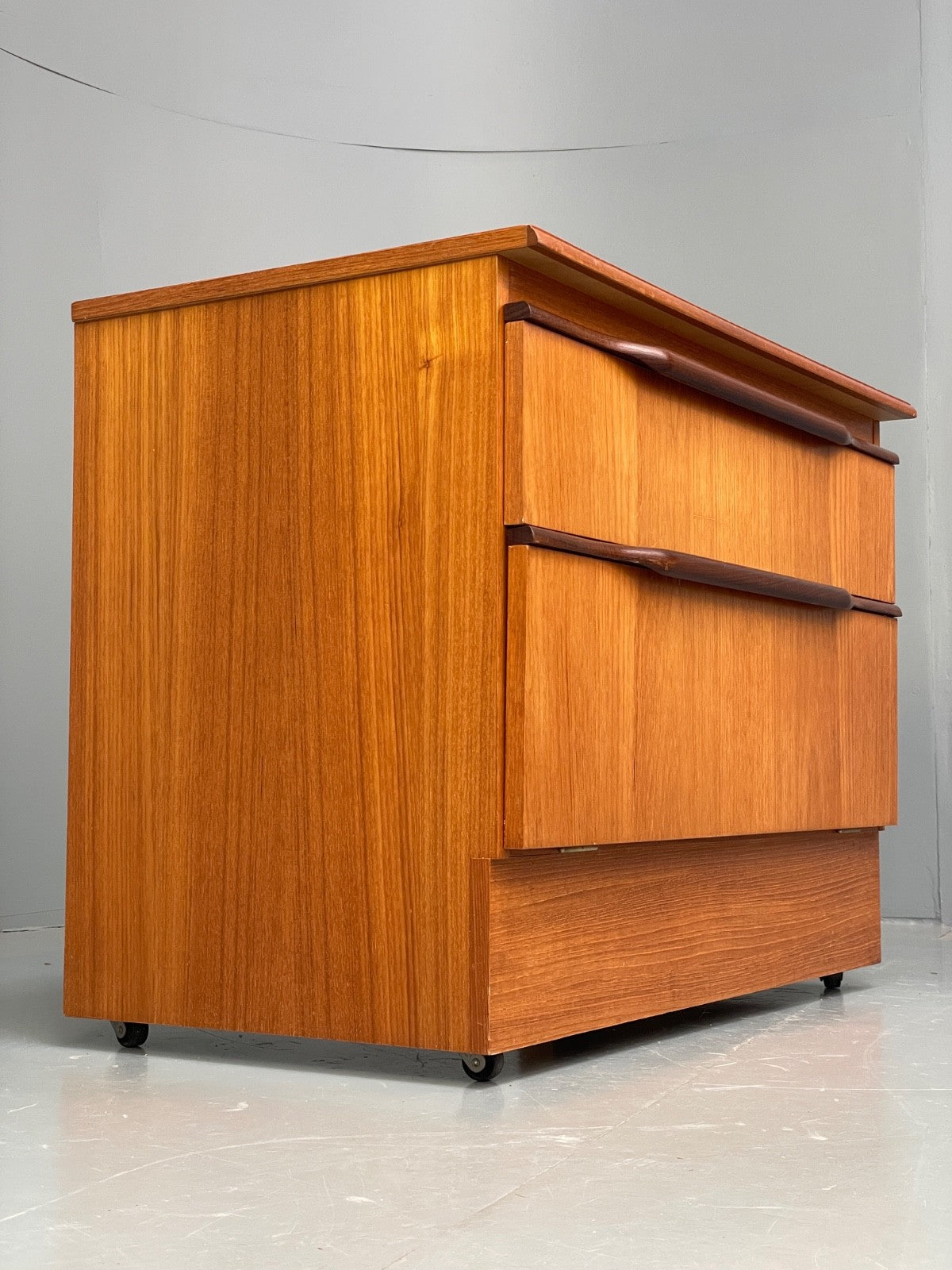Vintage Teak Media Unit 1970s Retro Drawer EB10010 MWOO - UKDK FURNITURE