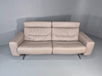 Stressless Stella 3 Seat Settee In Grey Leather Modern Ekornes EB11476 M3ss4