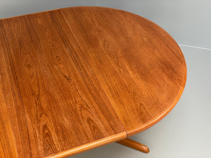 Teak Extending Round Dining Table Vintage Danish Skovby Retro 1970s EB9754 MWOO - UKDK FURNITURE
