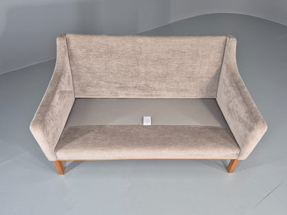 Vintage Mid Century 2 Seat Sofa New upholstery Oak base 1970s Retro EB11822 M2SS7