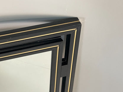 Vintage Pierre Vandel Mirror Wall Hanging Black Gold 1970s French EB11803 MWOO8