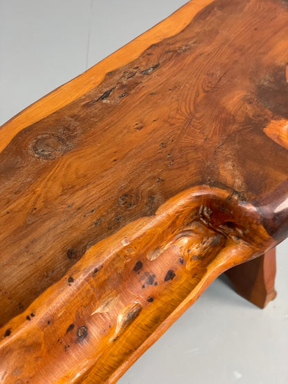 Natural Live Edge Bench Chunky Solid Organic Design EB11066 MWOO9