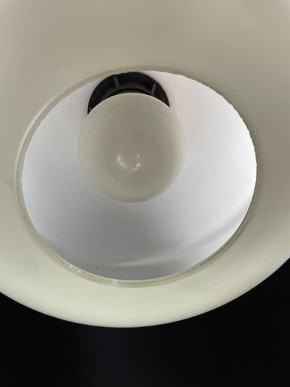 Danish Opaline Pendant Light Glass with Red and White Plastic Retro EB5096 LCLC9