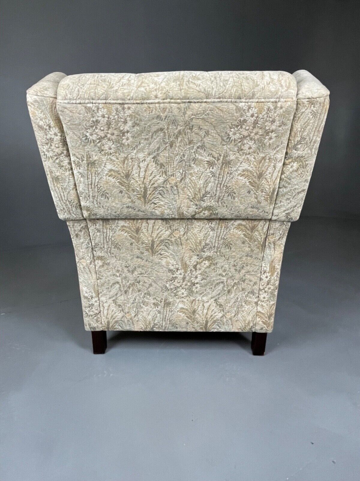 Danish Mid Century Floral Wing Back Armchair, Retro, Deco, Vintage EB4499 VCLO - UKDK FURNITURE