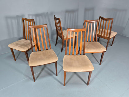 6 G Plan Fresco Lounge Chairs Teak High Back Cream SEats 1970s  EB10984 VDIN3