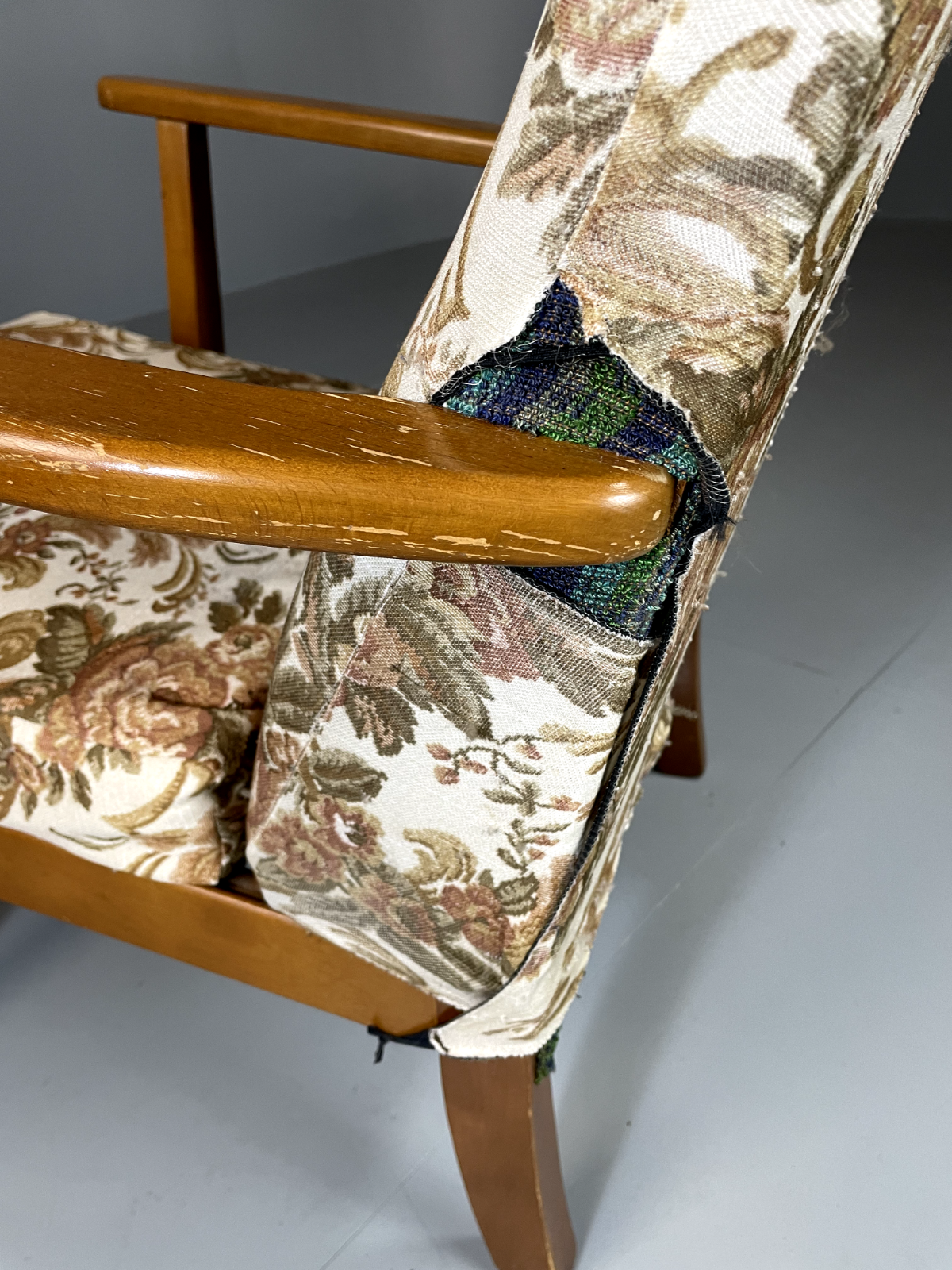 Vintage Mid Century Chair Beech Frame 1960s Retro EB5712 MNOR7