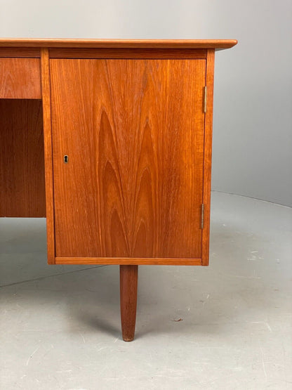 Vintage Danish Teak Desk With Drawers Shelving Mid Century Style EB9125 MWOO - UKDK FURNITURE