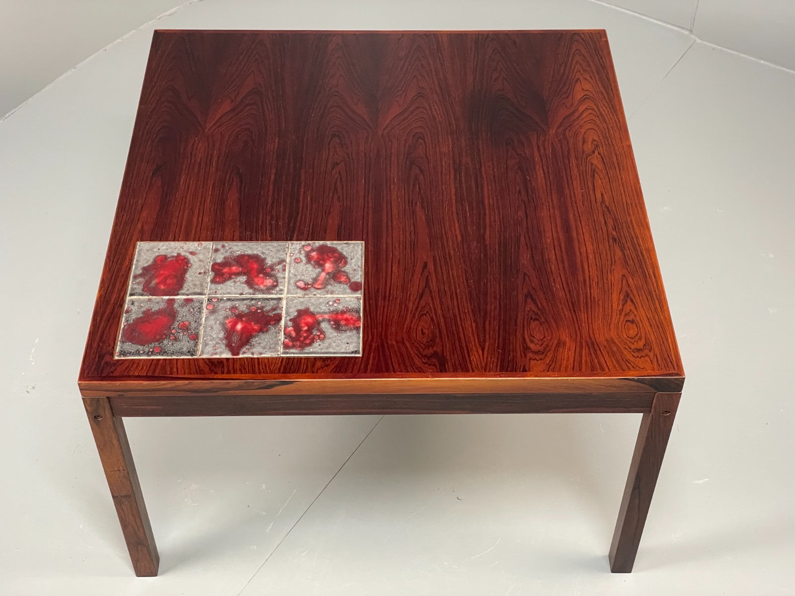 Vintage Square Coffee Table - Tile topped 1960s Danish Mid Century EB10872 MWOO1