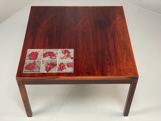 Vintage Square Coffee Table - Tile topped 1960s Danish Mid Century EB10872 MWOO1