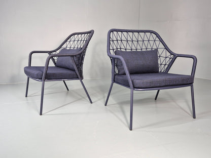 2 Pedrali Panarea 3679 Chairs Modern Design Blue Italian EB11426 MNOR1