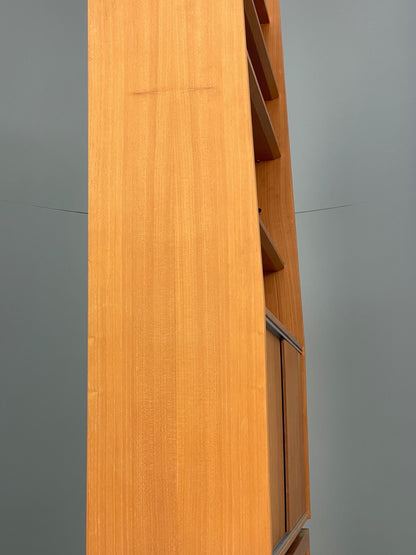 Vintage Cherry Wall Unit Bookcase By Minty Mid Century 1960s EB9722 MWOO - UKDK FURNITURE