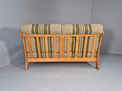 Vintage Kjearnulf Style 2 Seat Sofa 1970s Danish Oak and Wool EB9562 M2SS - UKDK FURNITURE