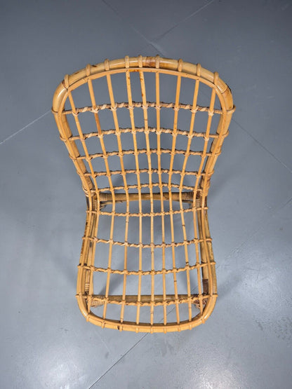 Vintage Cane Occasional Chair Retro Seating Dining Chair EB8871 VDIN - UKDK FURNITURE