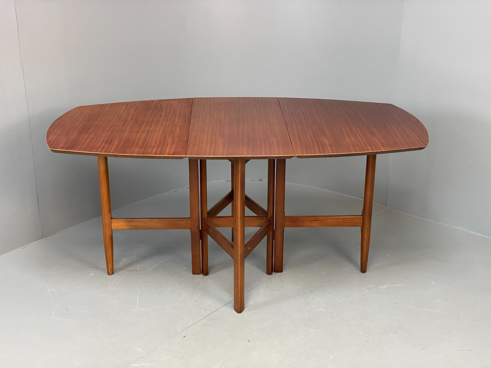 Vintage Drop Leaf Dining Table By Harris Lebus Walnut & Beech 1960s EB10675 MWOO1