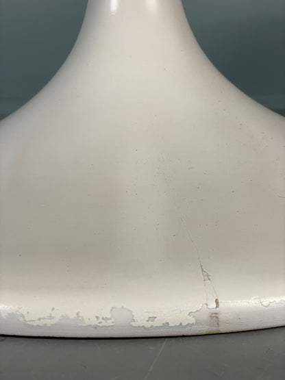 Vintage Round Coffee Table White Fibreglass 1970s Tulip Style EB11238 MWOO12