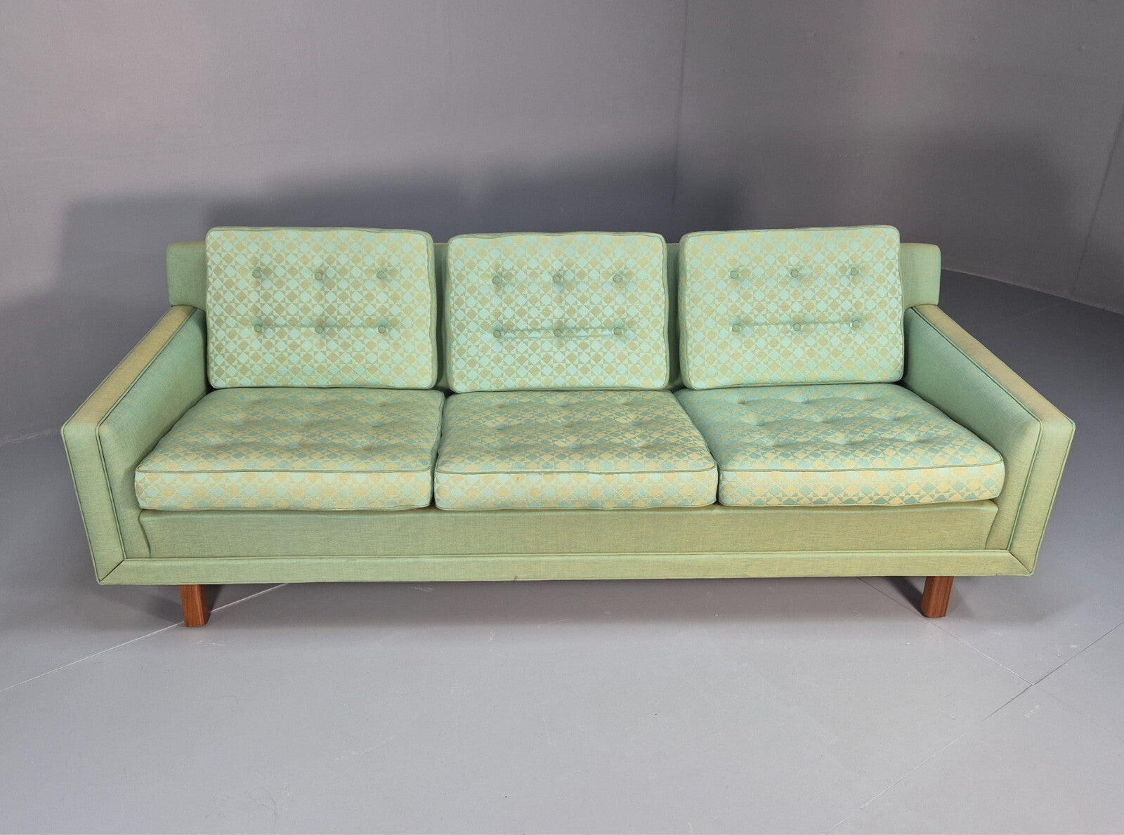 Vintage Swedish Dux Green 3 Seat Sofa 1960s Retro Mid Century EB7747 M3SS - UKDK FURNITURE