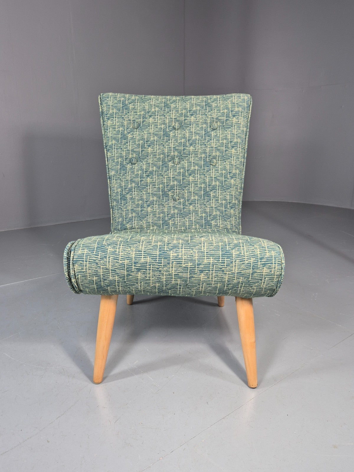 Vintage Swedish Retro Chair Newly Upholstered Hobby Chair Drawer EB11084 MNOR2
