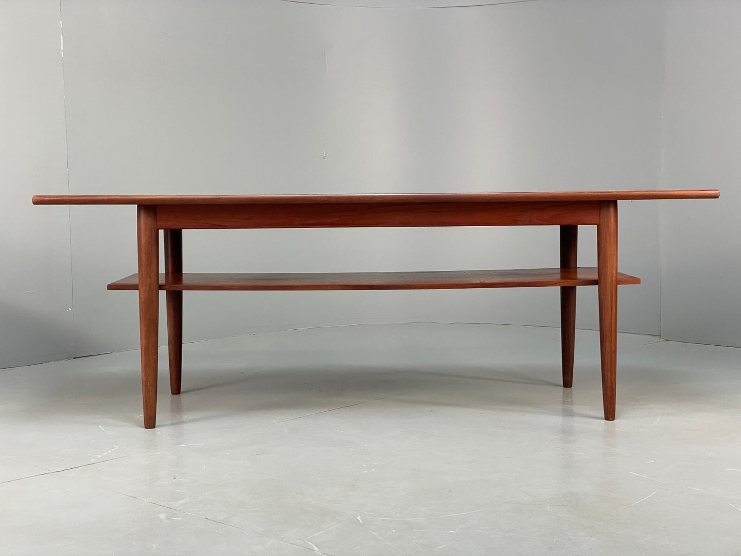 Vintage Teak Coffee Table With Magazine Rack Retro Danish Design EB9426 MWOO - UKDK FURNITURE