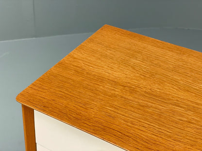 Vintage G Plan Oak Bedside Table 1950s Mid Century Black White Paint EB9814 MWOO - UKDK FURNITURE