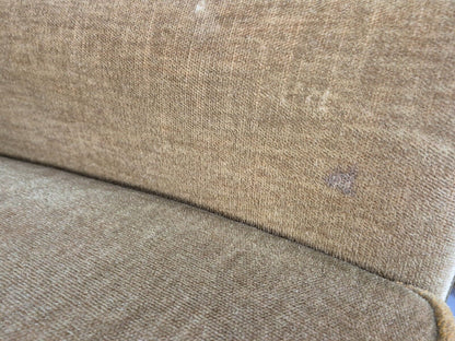 2 High and Low Back Danish Midcentury Chairs Green Velour Tassels EB8968 MNOR - UKDK FURNITURE