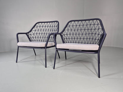 2 Pedrali Panarea 3679 Chairs Blue and Grey Modern Design EB11429 MNOR5