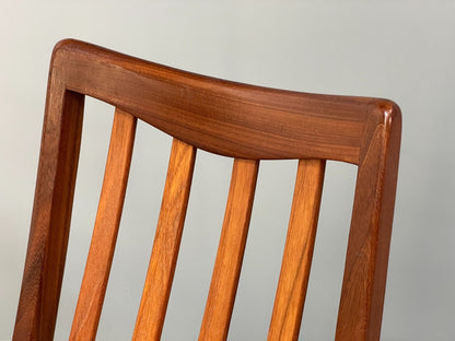 Vintage G Plan Fresco Teak Dining Chairs Six Brown Velour Retro EB9780 MDIN - UKDK FURNITURE