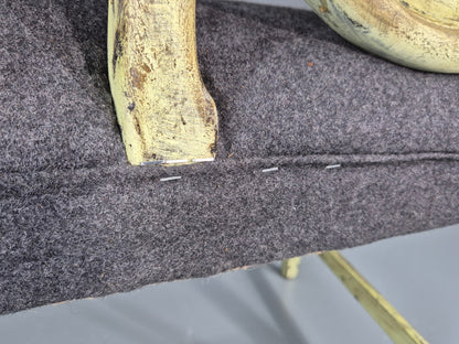 Hepplewhite Three Seater Settee New Grey Upholstery Reproduction  EB10993 VWOO15