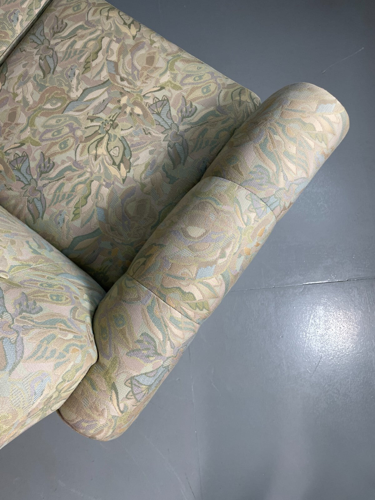 Danish 3 Seater Sofa Oak Frame Floral Kjaernulf 1970s Vintage Retro V3SS EB674811