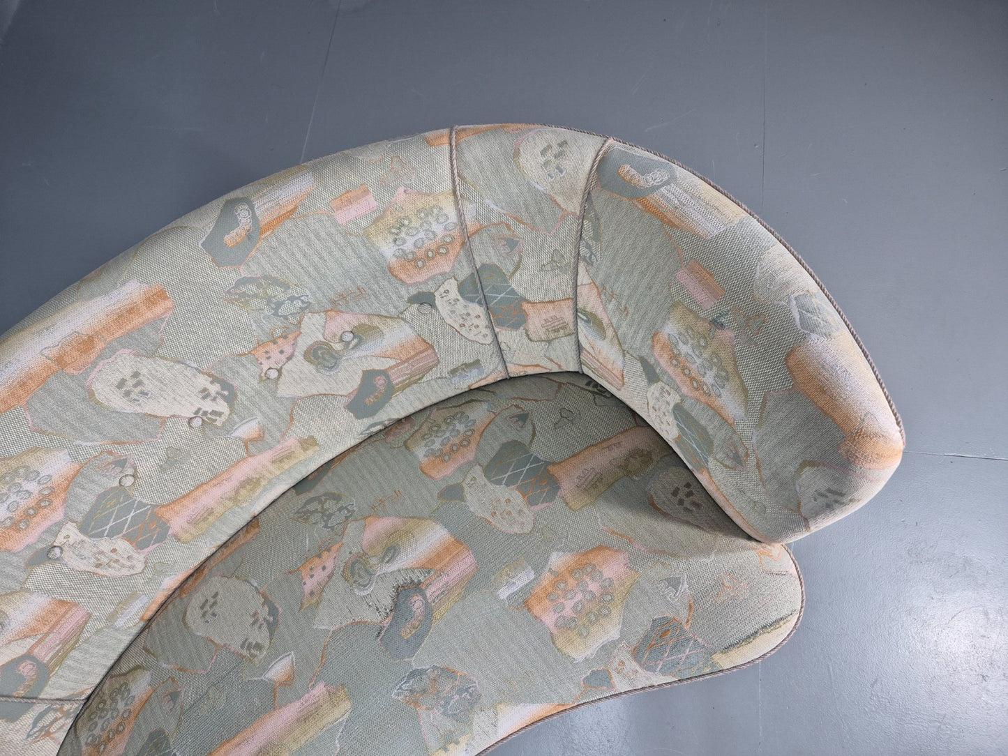 Vintage Two Seater Danish Curved Banana Sofa 1930s Art Deco Retro EB10792 M2SS7