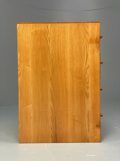 Solid Ash Chest Of Drawers With Mid Century Styled Handles EB9725 MWOO - UKDK FURNITURE