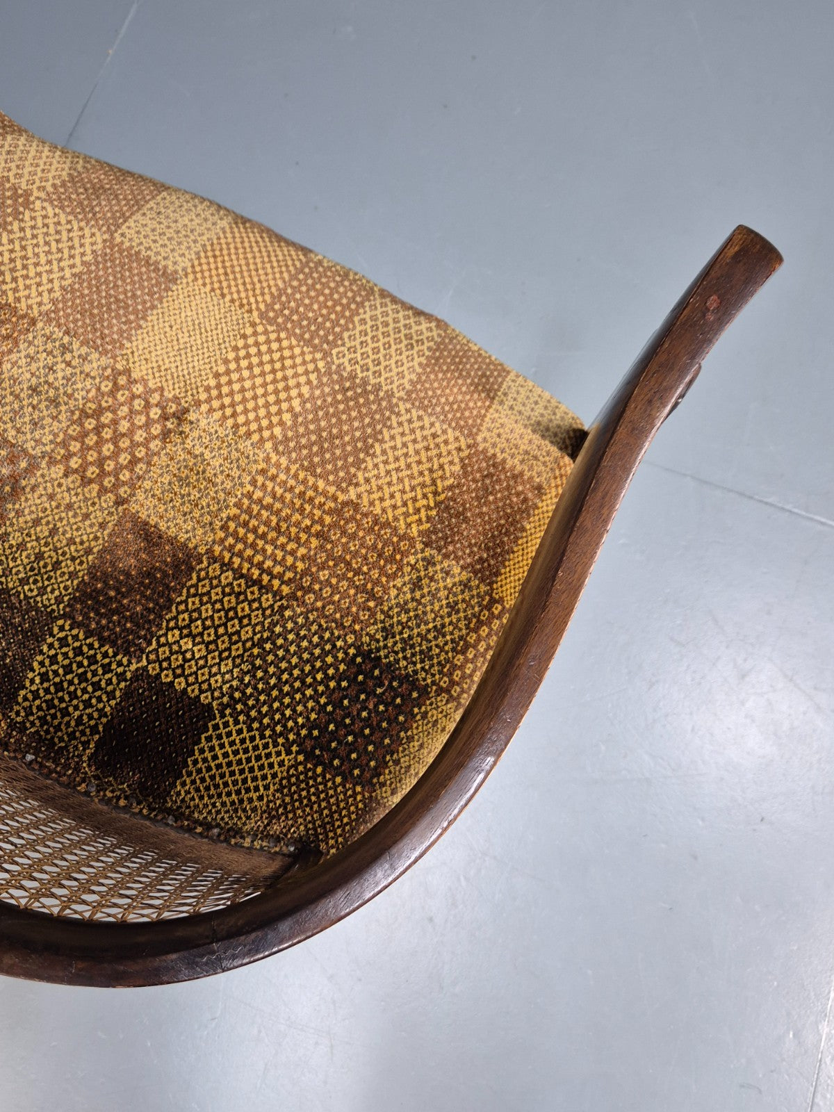 Art Deco Era Settee Two Seater Oak Frame `Bergere Back 1920s EB10692 VBER12