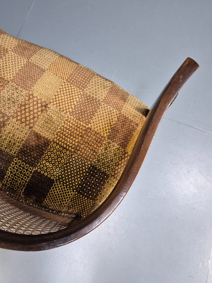 Art Deco Era Settee Two Seater Oak Frame `Bergere Back 1920s EB10692 VBER12