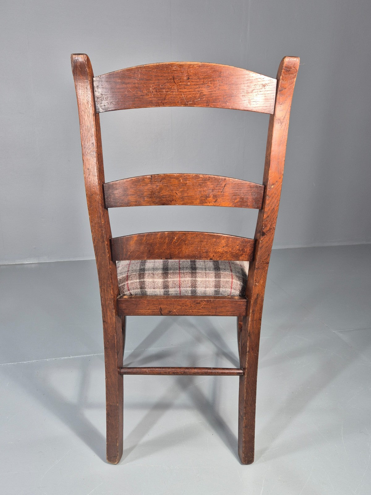 5 Hardwood Dining Chairs Modern Shaker Style Tartan Seats  EB11173 VDIN12