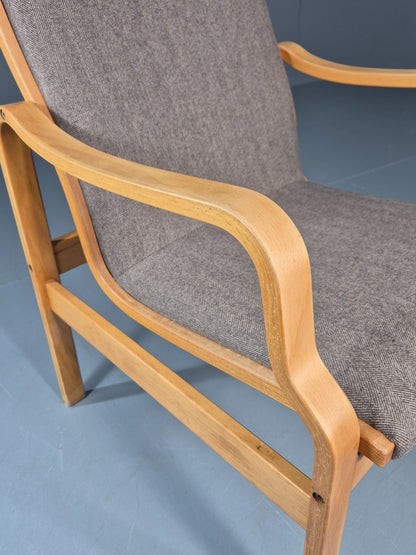 Vintage Bentwood Armchair Danish 1970 Retro Farstrup New Upholstery EB11213 MBEN6