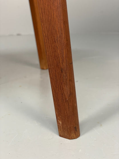 Vintage Teak Side Table 1960s Oak Legs Danish Retro EB11493 MWOO10